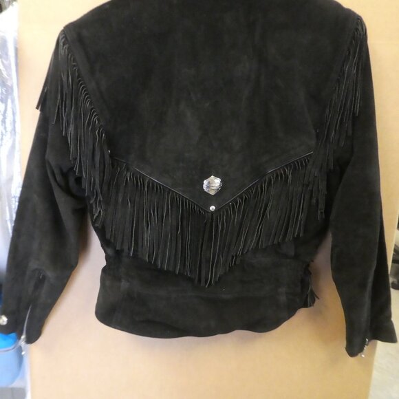 Harley Davidson Suede Jacket Black/Orange - Picture 3 of 13